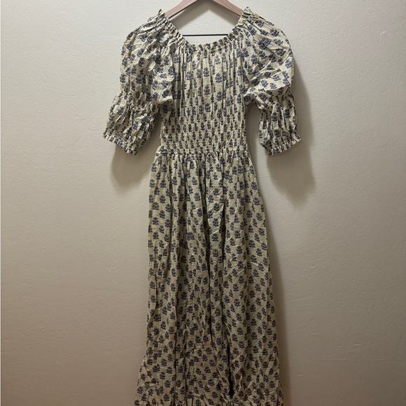 Dôen Ischia Dress in Ivory Meadowsweet Floral Size M - Picture 4 of 4